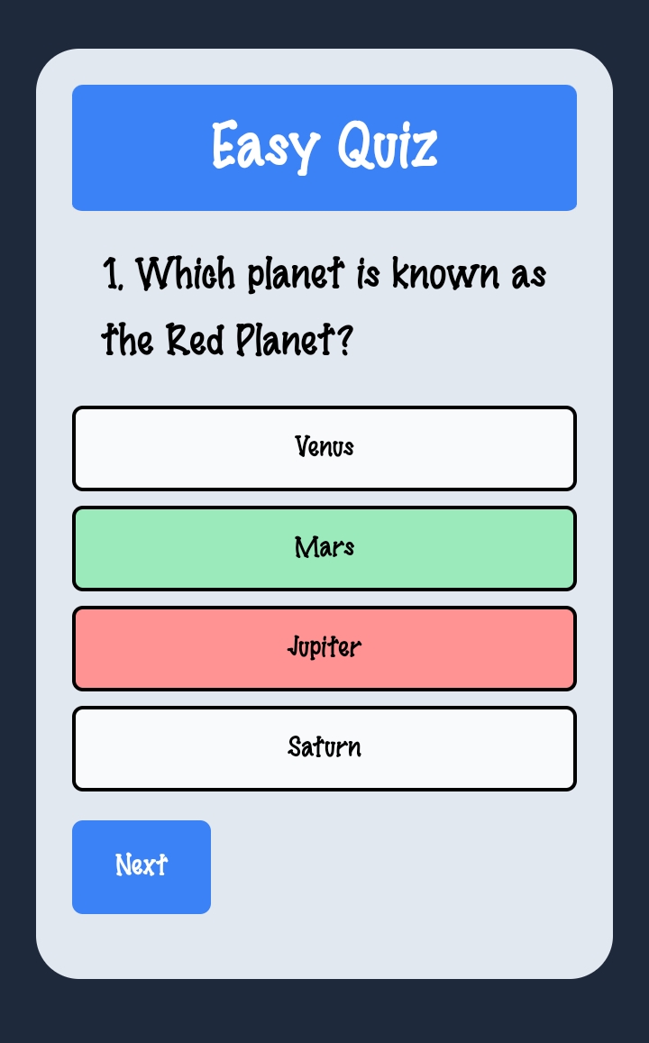 Quiz App Screenshot